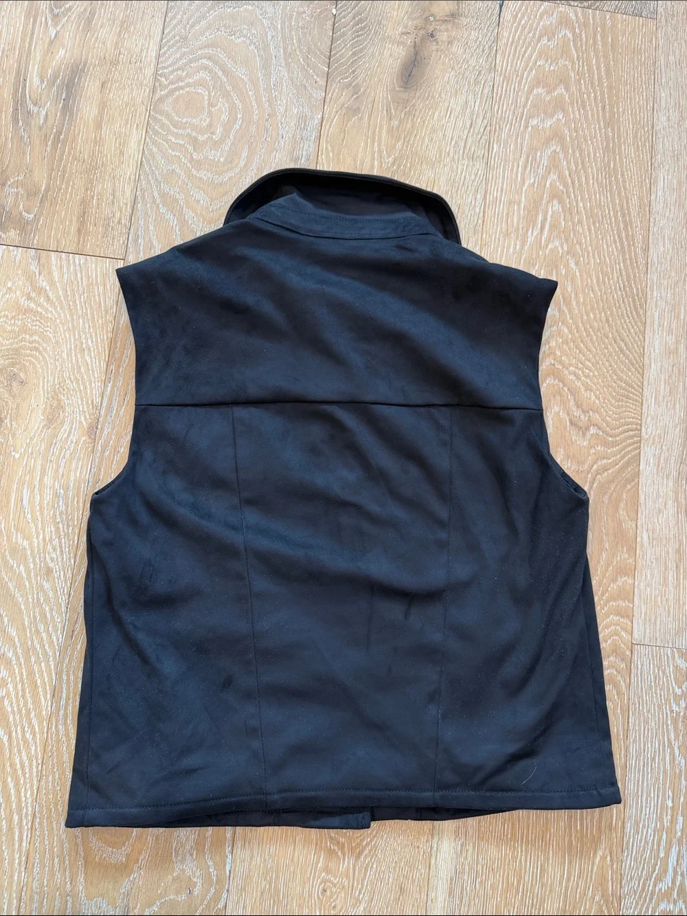 NWT Evereve Reagan Faux Suede Black Vest Size XS